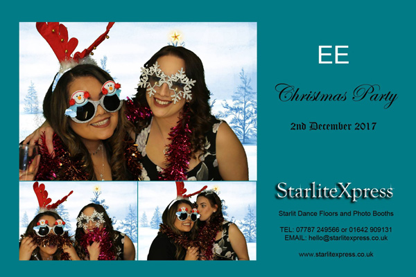 Photo booth template for EE Christmas party